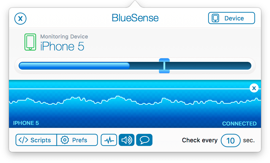 BlueSense 1.3 Mac 破解版 - 蓝牙设备检测分析工具