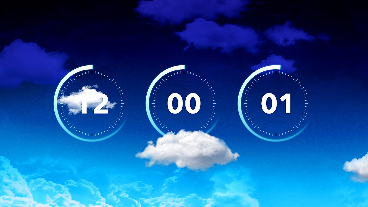 Apple TV Sky Clock with animated clouds